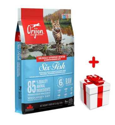 ORIJEN Six Fish cat 5,4kg + niespodzianka dla kota