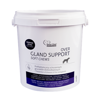 OVER Gland Support soft chews - na gruczoły około odbytowe -  90 żujek 