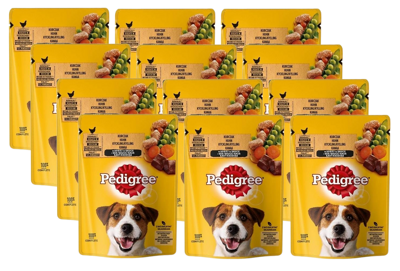 PEDIGREE Adult saszetka 12x100g - mokra karma dla psów z kurczakiem i warzywami w sosie