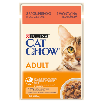 PURINA Cat Chow Adult Karma dla kotów z wołowiną i bakłażanem w galaretce 85g