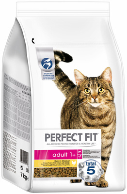 Perfect Fit™ - sucha karma pełnoporcjowa dla dorosłych kotów, bogata w kurczaka 7 kg + WĘDKA GRATIS !!! 