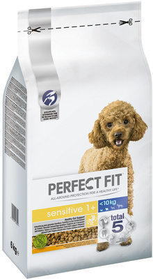 Perfect Fit™ - sucha karma pełnoporcjowa dla wrażliwych dorosłych psów małych ras, bogata w indyka 6kg/Opakowanie uszkodzone (3187, 3432) !!! 