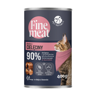 PetRepublic Fine Meat danie z cielęciny 400g dla kota