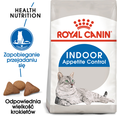 ROYAL CANIN  Indoor Appetite Control 400g karma sucha dla kotów dorosłych, przebywających wyłącznie w domu, domagających się jedzenia