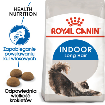 ROYAL CANIN  Indoor Long Hair 8,5kg karma sucha dla kotów dorosłych, długowłose, przebywających wyłącznie w domu//Opakowanie uszkodzone (2110) !!!