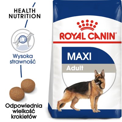 ROYAL CANIN Maxi Adult 14,5kg karma sucha dla psów dorosłych, do 5 roku życia, ras dużych/Opakowanie uszkodzone (619,1744,1854, 2338,1482, 4738) !!! 