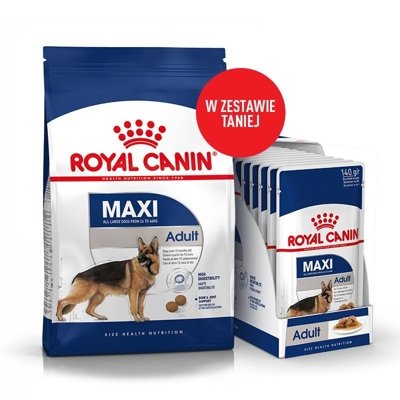 ROYAL CANIN Maxi Adult 15kg + 10x140g saszetka