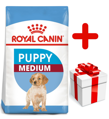 ROYAL CANIN Medium Puppy 15kg karma sucha dla szczeniąt, od 2 do 12 miesiąca, ras średnich + niespodzianka dla psa GRATIS!