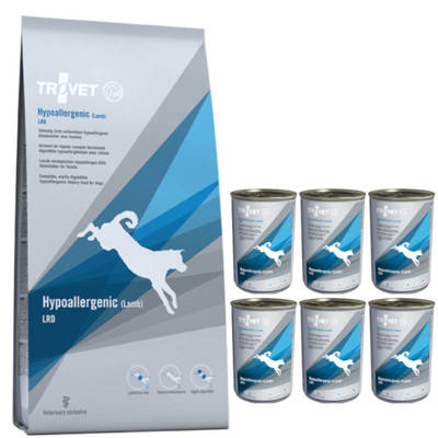 TROVET LRD Hypoallergenic - Lamb (dla psa) 12,5kg + LRD Hypoallergenic - Lamb 6x400g