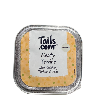 Tails.com Meaty Terrine with chicken,turkey + peas 150g