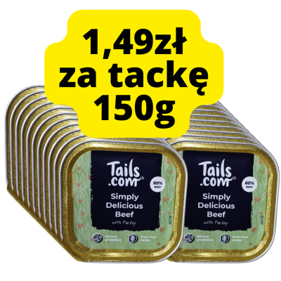 Tails.com Simply Delicious Beef with Parsley 22x150g Grain-free