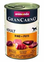 ANIMONDA GranCarno Adult Dog smak: Wołowina + Indyk 400g