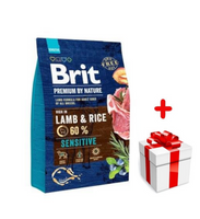 BRIT Premium By Nature Sensitive Lamb 3kg + niespodzianka dla psa GRATIS!