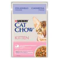 CAT CHOW Kitten Karma dla kociąt z jagnięciną i cukinią w sosie 85g