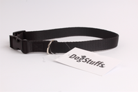 DogStuffs Obroża z plastikową klamrą 15mm/24-40cm czarna