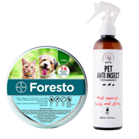 ELANCO Foresto Obroża dla kotów i psów poniżej 8kg + PETS ANTI INSECT 250ml