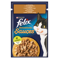 Felix Sensations Sauce Karma dla kotów z indykiem w sosie o smaku bekonu 85g