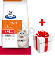 HILL'S PD Prescription Diet Feline c/d Kurczak Urinary Stress 3kg + niespodzianka dla kota GRATIS!