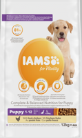 IAMS-Sucha karma for Vitality dla szczeniąt ras dużych ze świeżym kurczakiem dla szczeniąt ras dużych 12 kg