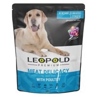 Leopold Premium z drobiem 500g - 65% mięsa - dla psa