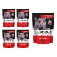 Leopold Premium z królikiem 5x100g - 65% mięsa