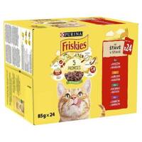 PURINA Friskies Cat mięso w sosie MIX smaków 24x85g