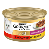 Purina Gourmet Gold z wołowiną i kurczakiem w sosie 85g
