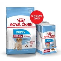 ROYAL CANIN Medium Puppy 15kg + 10x140g saszetka