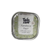 Tails.com Farmhouse Feast with lamb,chicken + green beans 300g