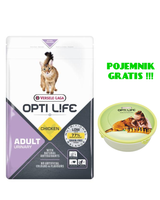 VERSELE-LAGA OPTI LIFE Cat Urinary 1kg - karma dla dorosłych, sterylizowanych kotów + POJEMNIK GRATIS !!! 