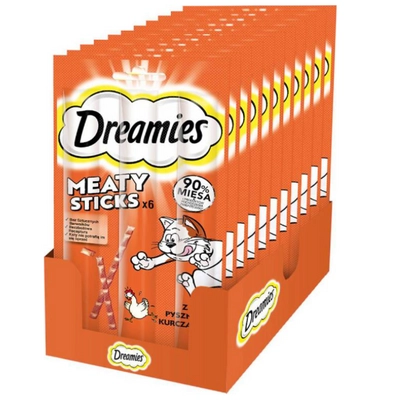 DREAMIES 14x30g – karma uzupełniająca dla dorosłych kotów, z pysznym kurczakiem