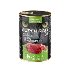 DOLINA NOTECI Super Rafi Cat P&F z dziczyzną i sercami z kurczaka 400g