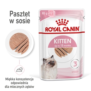 ROYAL CANIN Kitten pasztet 12x85g karma mokra - pasztet dla kociąt do 12 miesiąca życia