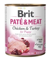 BRIT PATÉ & MEAT CHICKEN & TURKEY FOR PUPPY 800g