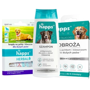 HAPPS Zestaw przeciw pchłom dla dużych psów