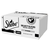 SHEBA Selection Select Slices Drobiowe Smaki saszetki 120x85 g – mokra karma pełnoporcjowa dla dorosłych kotów, w sosie