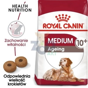 ROYAL CANIN Medium Ageing 10+ 15kg karma sucha dla psów dojrzałych po 10 roku życia, ras średnich opakowanie uszkodzone (4071, 5095)