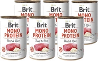 BRIT MONO PROTEIN BEEF & BROWN RICE 6x400g