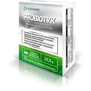 Eurowet Probiotyk w saszetkach dla kotów 15 x 1,5g
