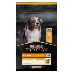 PRO PLAN Light Sterilised All Size Adult Karma dla psów bogata w kurczaka 3kg