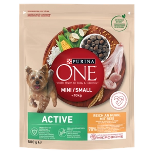 PURINA ONE Mini Active Kurczak, ryż - sucha karma dla psa - 3x800g