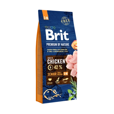 BRIT Premium By Nature Senior S+M 15 kg    Opakowanie uszkodzone (1307,1318,2302,2458) !!!!