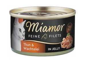 Miamor Feine Filets w galaretce - mokra karma dla kota z tuńczykiem i jajkiem 100g puszka