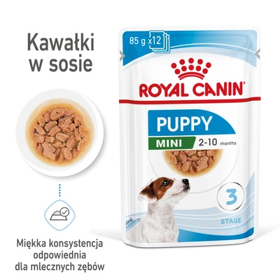 ROYAL CANIN Mini Puppy 12x85g karma mokra w sosie dla szczeniąt do 10 miesiąca, ras małych