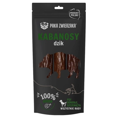 PAKA ZWIERZAKA- Kabanosy z dzika 3 szt (80g)