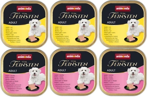 ANIMONDA Dog Vom Feinsten Adult indyk/szynka + indyk/ser 6x150g