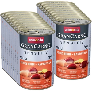 ANIMONDA GranCarno Sensitiv  Adult Dog smak: Kurczak + ziemniaki  18x400g