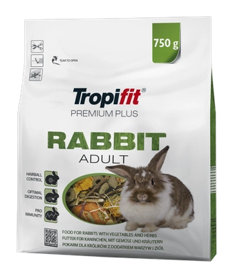 TROPIFIT Premium Plus RABBIT ADULT 750g - dla królika