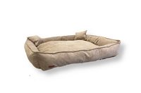 DogStuffs Legowisko sztruksowe dla psa Brązowy Luksus 110x90