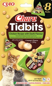 INABA Cat Churu Tidbits - kurczak z bulionem Dashi 8x12g